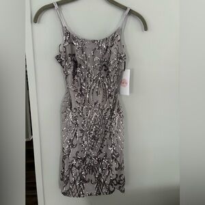 NWT Crystal Sky Sequin Mini Dress Size XS